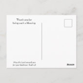 Dank je Mooie Berg Sneeuw Bomen Briefkaart (Achterkant)