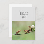 Dank Je Mooie Vogel Ouder Baby Vogels Bedankkaart (Voorkant / Achterkant)