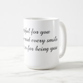 dank je Mug 0,45l Koffiemok (Voorkant rechts)