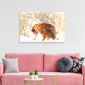 Dank je Mum Tiger en Cub Canvas Afdruk (Insitu (Woonkamer))
