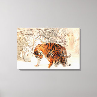 Dank je Mum Tiger en Cub Canvas Afdruk