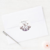 Dank je Naam 16e Bruidsweide Roos Glitters Ronde Sticker (Envelop)