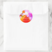 Dank je naam 16th Bride Eenhoorn kristallen roze Ronde Sticker (Tas)