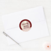 Dank je naam ClassyRose Blush Bourgondië Glitter Ronde Sticker (Envelop)