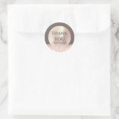 Dank je naam ClassyRose Blush Modern SkinGlitter Ronde Sticker (Tas)