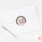 Dank je naam ClassyRose Blush Modern SkinGlitter Ronde Sticker (Envelop)