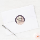 Dank je naam ClassyRose Blush Paarse SkinGlitter Ronde Sticker (Envelop)