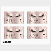 Dank je naam Minimal Roos Bridal Sweet 16th Rechthoekige Sticker (Vel)