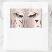 Dank je naam Minimal Roos Bridal Sweet 16th Rechthoekige Sticker (Tas)