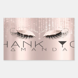 Dank je naam Minimal Roos Bridal Sweet 16th Rechthoekige Sticker