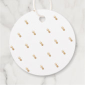 Dank je, namaak goudenen ananassen bedankjes labels (Achterkant)