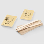 Dank je namens bruiloft geel Pastel boho Handwaaier (Niet-gemonteerd)