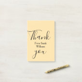 Dank je namens gele Pastel boho bruiloft Post-it® Notes (Op bureau)