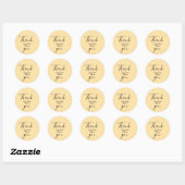 Dank je namens gele Pastel boho bruiloft Ronde Sticker (Vel)