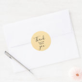 Dank je namens gele Pastel boho bruiloft Ronde Sticker (Envelop)