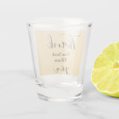 Dank je namens gele Pastel boho bruiloft Shot Glas (Achterkant)