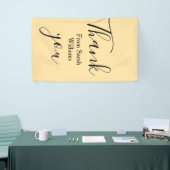 Dank je namens gele Pastel boho bruiloft Spandoek (Beurs)