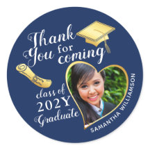 Dank je Navy Blauw Wit Goud Afstudeerfeest