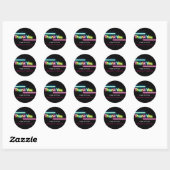 DANK JE Neon Glow Zwarte Verjaardagsfeest Sticker (Vel)