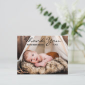 Dank je nieuwe baby foto aankondiging briefkaart B (Staand voorkant)
