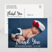 Dank je nieuwe baby modern briefkaart (Voorkant / Achterkant)