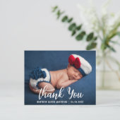 Dank je nieuwe baby modern briefkaart (Staand voorkant)