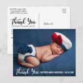 Dank je nieuwe baby modern W Briefkaart (Voorkant / Achterkant)