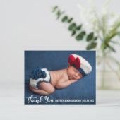 Dank je nieuwe baby modern W Briefkaart (Staand voorkant)