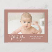 Dank je | Nieuwe babyfoto Briefkaart (Voorkant)