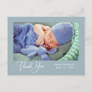 Dank je   Nieuwe babyfoto Briefkaart