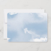 DANK JE NOTA VAN  waterverf bleek blauw Bedankkaart (Achterkant)