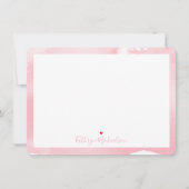 DANK JE NOTA VAN  waterverf bord roze Bedankkaart (Voorkant)