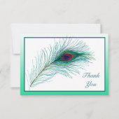 Dank je, notities, Peacock Feathers Bedankkaart (Voorkant)