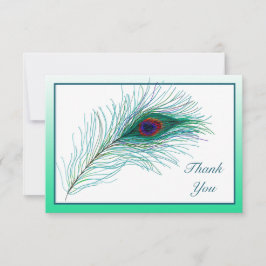 Dank je, notities, Peacock Feathers Bedankkaart