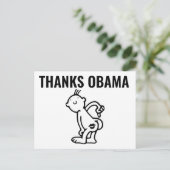 DANK JE OBAMA Grappige Postkaarten (Staand voorkant)
