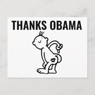 DANK JE OBAMA Grappige Postkaarten