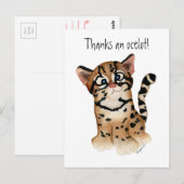 Dank je Ocelot Ansichtkaart Briefkaart (Voorkant / Achterkant)