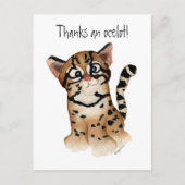 Dank je Ocelot Ansichtkaart Briefkaart (Voorkant)