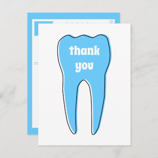 DANK JE oddrex tand Briefkaart (Voorkant / Achterkant)