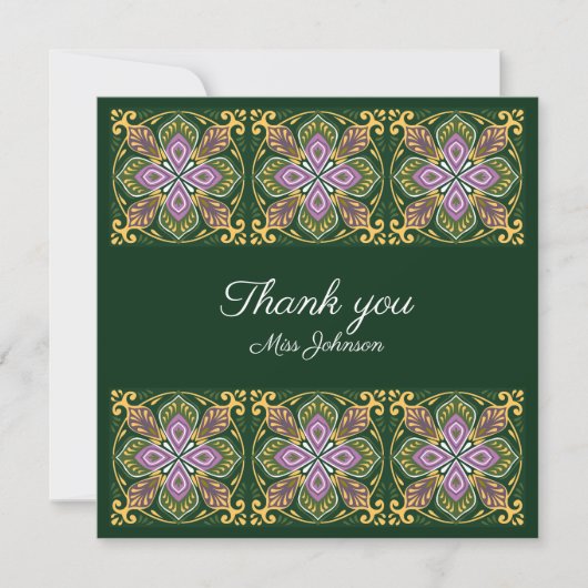 Dank je Olive en lavendel Azulejos (Voorkant)