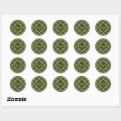 Dank je Olive en lavendel Azulejos Ronde Sticker (Vel)