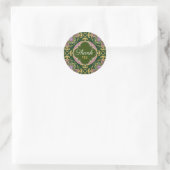 Dank je Olive en lavendel Azulejos Ronde Sticker (Tas)
