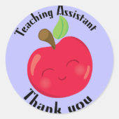 Dank je, onderwijsassistent ronde sticker (Voorkant)