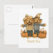 Dank je oogst Goudendoodle honden Briefkaart (Voorkant / Achterkant)