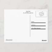 Dank je! op regenbooggradiënt briefkaart (Achterkant)