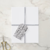 Dank je (op wit) cadeaulabel (Met Touw)