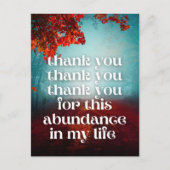 Dank Je Overvloed Geld Wet van Aantrekking Briefkaart (Voorkant)