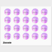 Dank Je Paarse Drip Glitter Ronde Sticker (Vel)