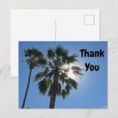 Dank Je Palmboom Tropische Zonneuitbarsting Waarde Briefkaart (Voorkant / Achterkant)
