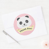 Dank je Panda Ronde Sticker (Envelop)